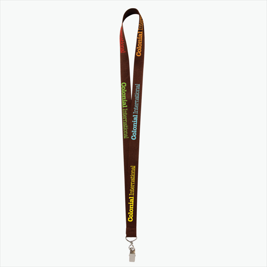 Plan Ahead & Save - 3/4 Economy Poly-Dye Full-Color Printed Lanyard w/Swivel Bulldog Clip