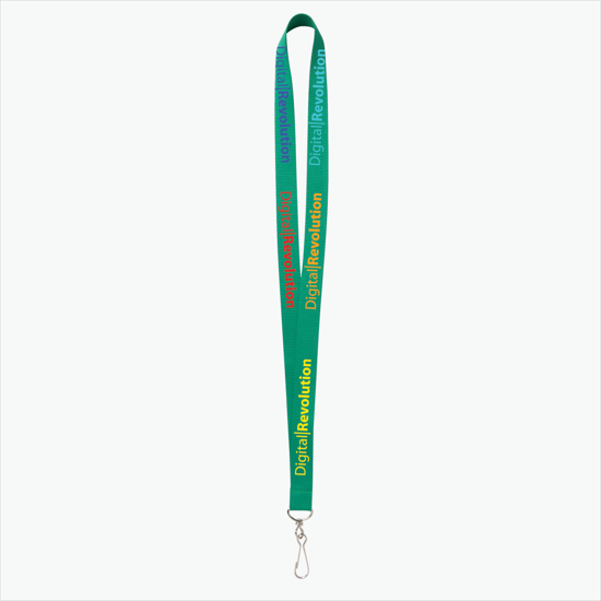 Plan Ahead & Save - 3/4 Economy Poly-Dye Full-Color Printed Lanyard w/J-Hook