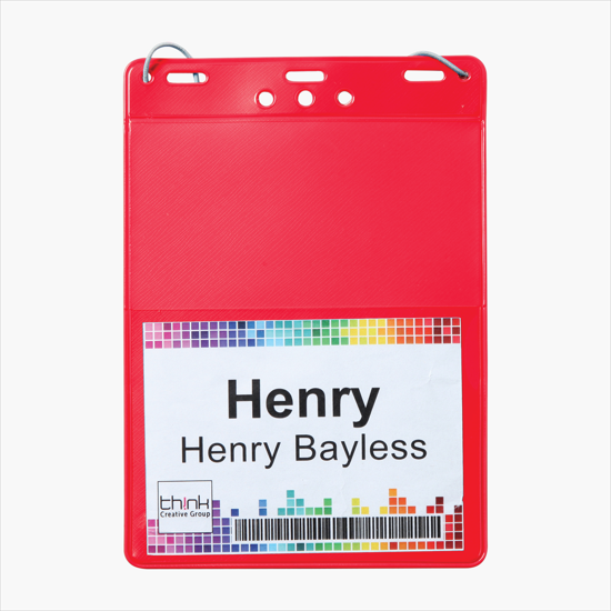 Trade Show Badge Caddy - Blank - Neck Cord Attachment