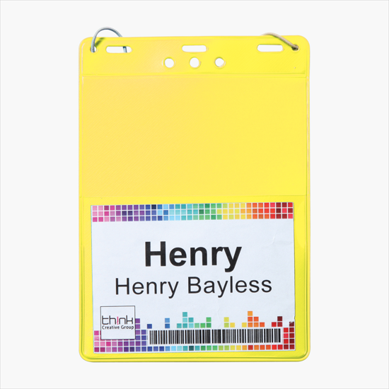 Trade Show Badge Caddy - Blank - Neck Cord Attachment