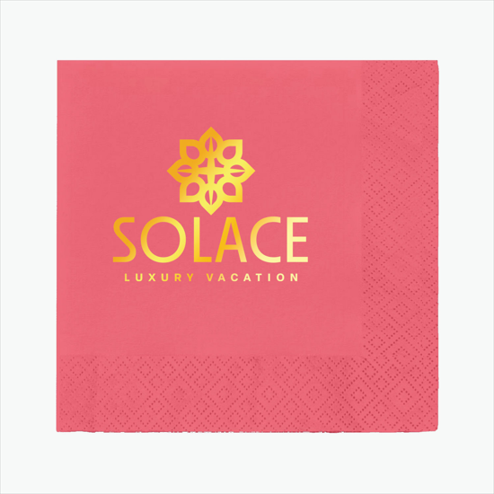 Foil Stamped Colored Luncheon Napkin - 2 Ply