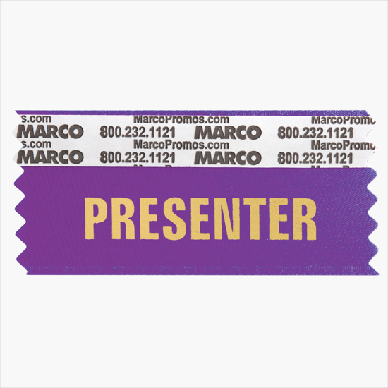 PRESENTER Horizontal Ribbon - 3 1/2 x 1 5/8