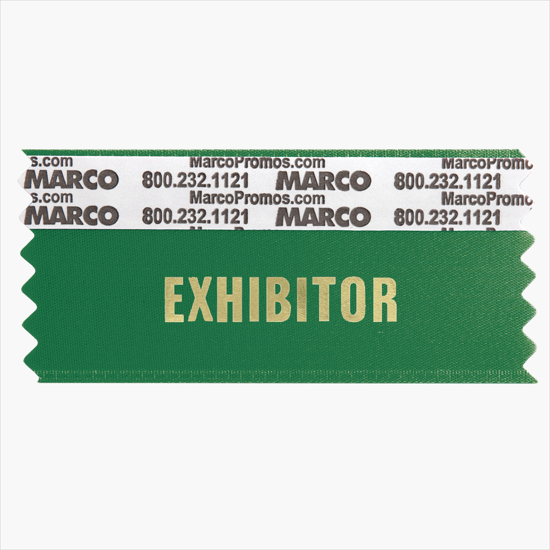 EXHIBITOR Horizontal Ribbon - 3 1/2 x 1 5/8