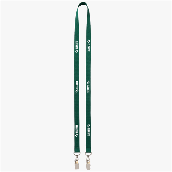 Plan Ahead & Save 5/8 Double-End Polyester Lanyard w/Double Swivel Bulldog Clip