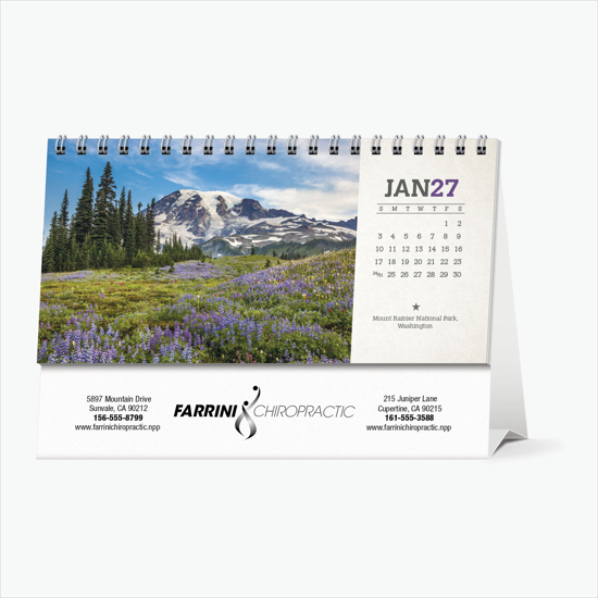 Compact Tent Desk Calendar - American Splendor