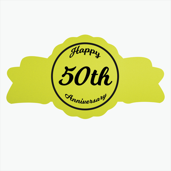 Adhesive Roll Labels - Anniversary Seal - Roll of 1000