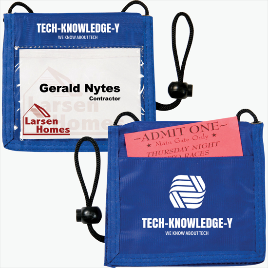 Plan Ahead & Save - Bi-Fold Nylon Neck Wallet - Printed