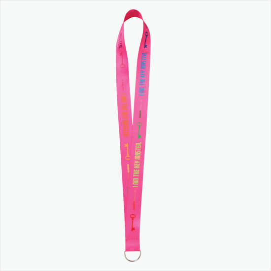 Plan Ahead & Save - 1 Economy Poly-Dye Full-Color Printed Lanyard w/Key Ring