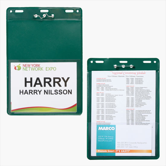 Trade Show Badge Caddy - Blank - Pin Attachment