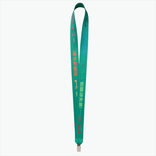 Plan Ahead & Save - 1 Economy Poly-Dye Full-Color Printed Lanyard w/Non-Swivel Bulldog Clip