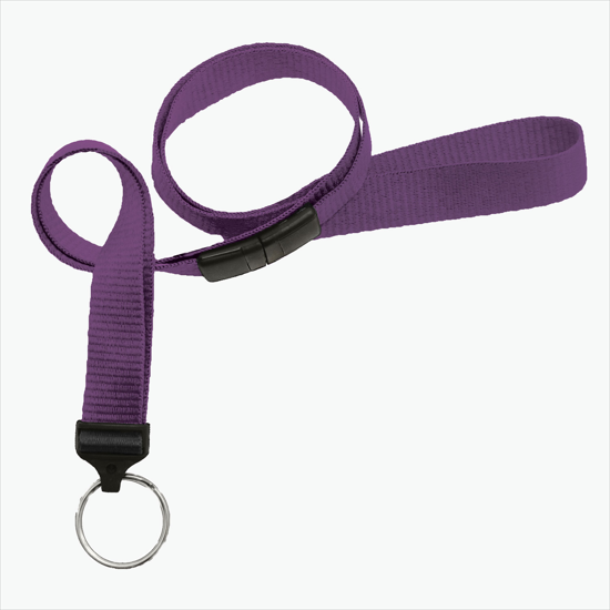 5/8 Breakaway Polyester Lanyard - Blank - Split Ring
