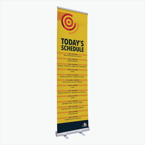 24'' Economy Retractor Banner