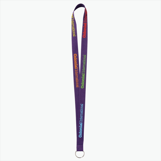 Plan Ahead & Save - 3/4 Economy Poly-Dye Full-Color Printed Lanyard w/Key Ring