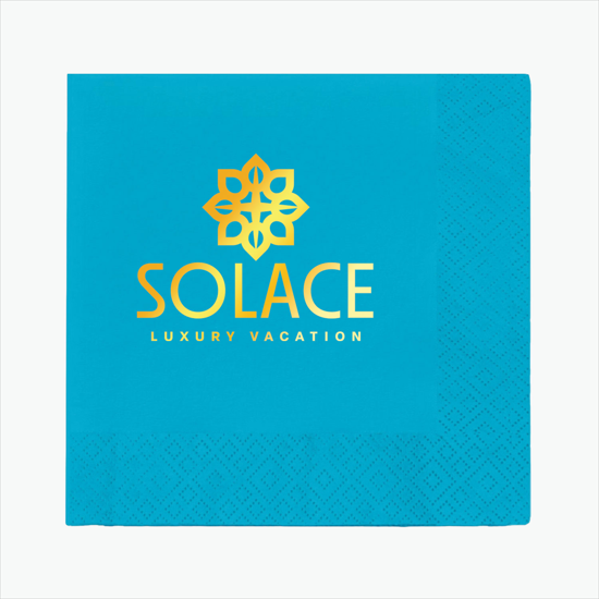 Foil Stamped Colored Luncheon Napkin - 2 Ply