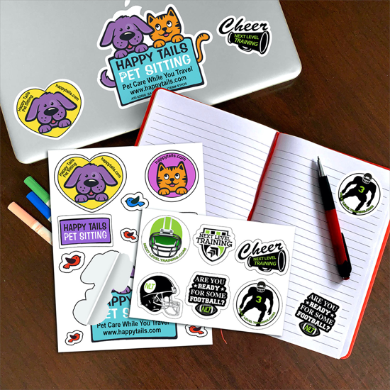 CustomCut Full Color Removable Vinyl Sticker Sheet - 6 x 8
