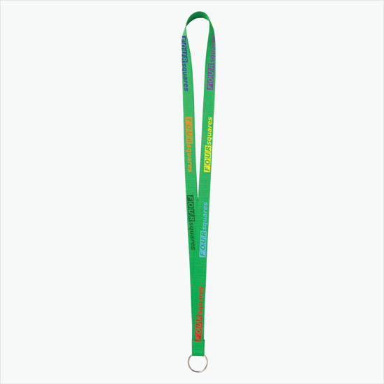 Plan Ahead & Save - 5/8 Economy Poly-Dye Full-Color Printed Lanyard w/Key Ring
