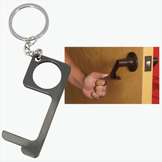 Touch-Free Keyring Tool in Zipper Pouch Set