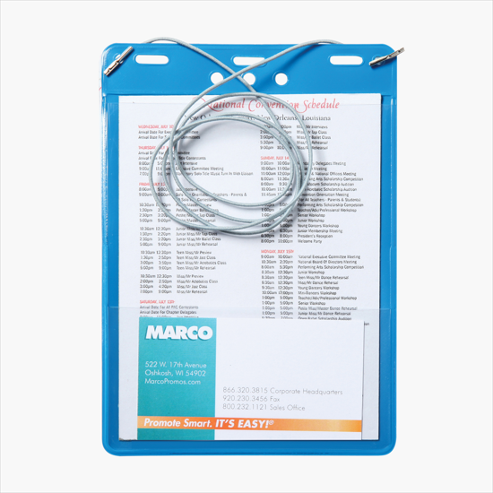 Trade Show Badge Caddy - Blank - Neck Cord Attachment
