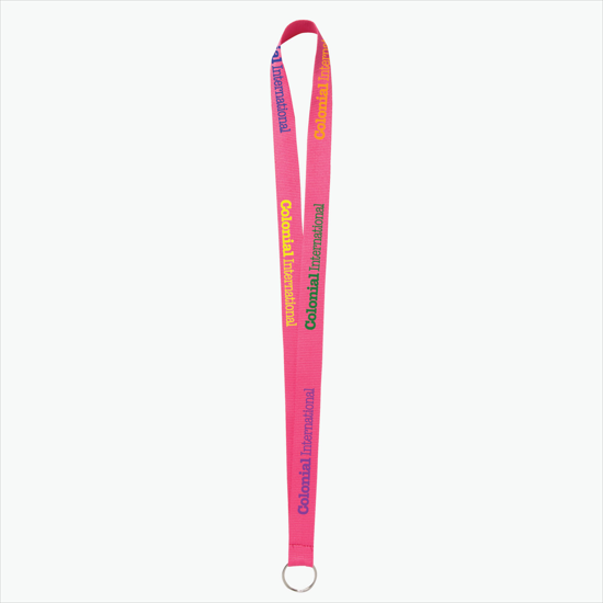 Plan Ahead & Save - 3/4 Economy Poly-Dye Full-Color Printed Lanyard w/Key Ring
