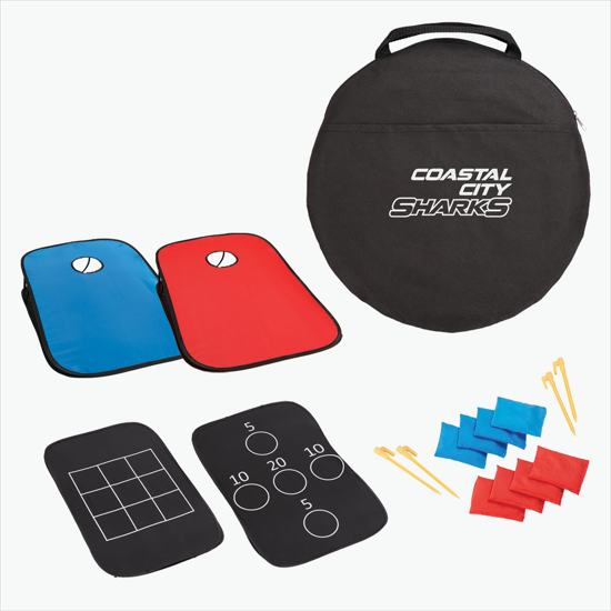 Pop-Up Bag Toss Game Set - Cornhole Tic-Tac-Toe and Point Toss