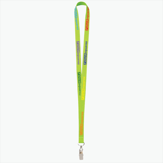 Plan Ahead & Save - 5/8 Economy Poly-Dye Full-Color Printed Lanyard w/Swivel Bulldog Clip