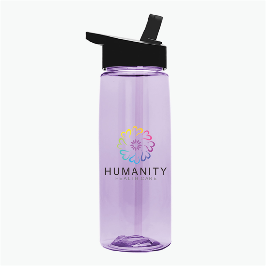 26 oz. Tritan Flair Bottle w/Flip Straw Lid - Full Color