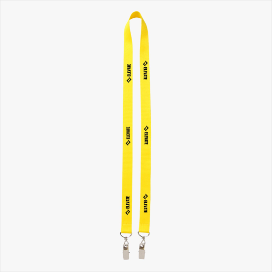 Plan Ahead & Save 3/4 Double-End Polyester Lanyard w/Double Swivel Bulldog Clip