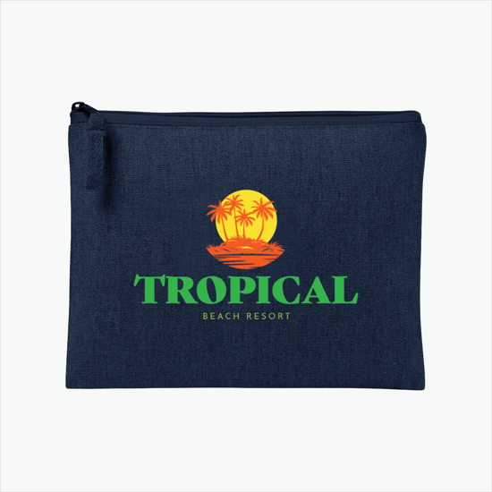 AWARE Recycled Cotton Zippered Pouch - Full Color