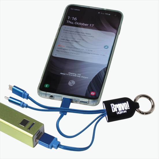 3-in-1 Logo Light-Up Jellyfish Charging Cable