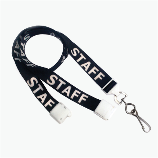 5/8 Dye-Sublimated Pre-Printed People ID Lanyard with Breakaway