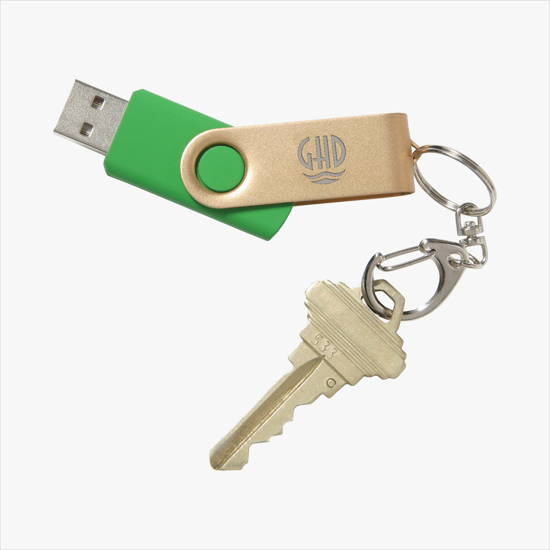 Swivel Flash Drive - Engraved - 4GB