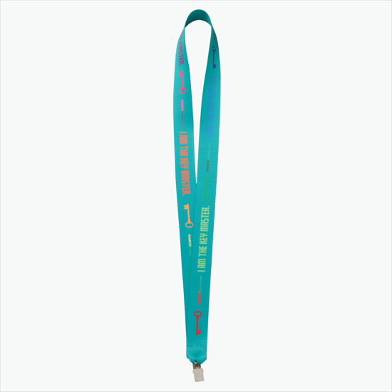 Plan Ahead & Save - 1 Economy Poly-Dye Full-Color Printed Lanyard w/Non-Swivel Bulldog Clip