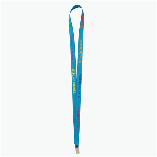 Plan Ahead & Save - 5/8 Economy Poly-Dye Full-Color Printed Lanyard w/Non-Swivel Bulldog Clip