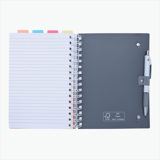 Souvenir® Tabbed Notebook with Vertex Pen - 24-Hour Production