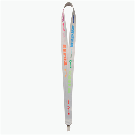 Plan Ahead & Save - 1 Economy Poly-Dye Full-Color Printed Lanyard w/Non-Swivel Bulldog Clip