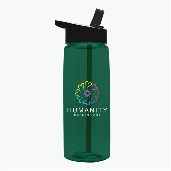 26 oz. Tritan Flair Bottle w/Flip Straw Lid - Full Color