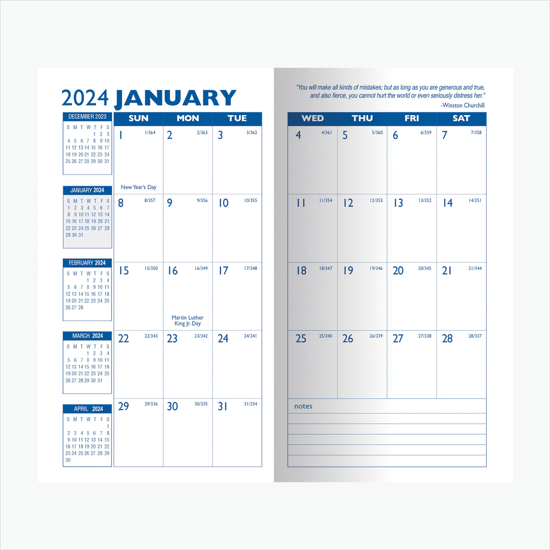 Translucent Vinyl Monthly Pocket Planner