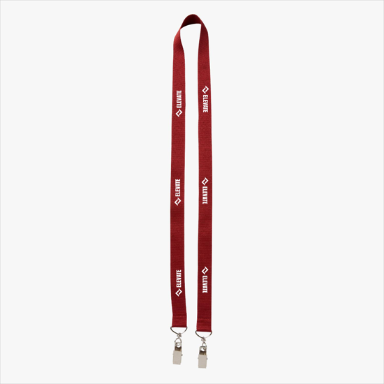 Plan Ahead & Save 3/4 Double-End Polyester Lanyard w/Double Swivel Bulldog Clip