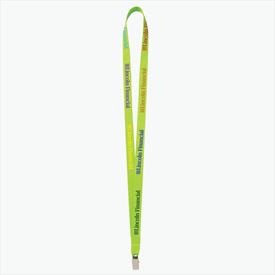 Plan Ahead & Save - 5/8 Economy Poly-Dye Full-Color Printed Lanyard w/Non-Swivel Bulldog Clip