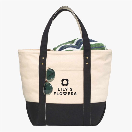 24HR SERVICE IS TEMPORARILY UNAVAILABLE Seaside Zippered Cotton Tote - 24-Hour Production