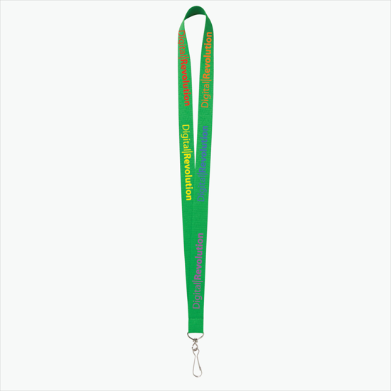 Plan Ahead & Save - 3/4 Economy Poly-Dye Full-Color Printed Lanyard w/J-Hook