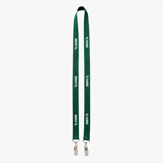 Plan Ahead & Save 3/4 Double-End Polyester Lanyard w/Double Swivel Bulldog Clip