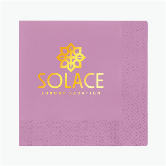 Foil Stamped Colored Luncheon Napkin - 2 Ply