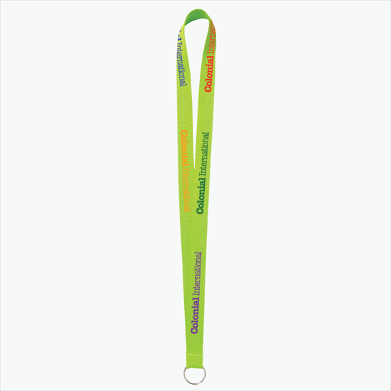 Plan Ahead & Save - 3/4 Economy Poly-Dye Full-Color Printed Lanyard w/Key Ring