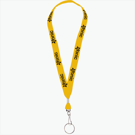 1 One Ply Cotton Lanyard - J-Hook w/Split Key Ring