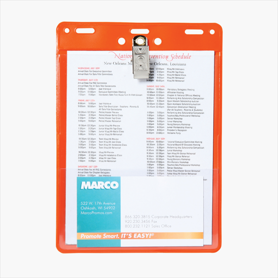 Trade Show Badge Caddy - Blank - Clip Attachment