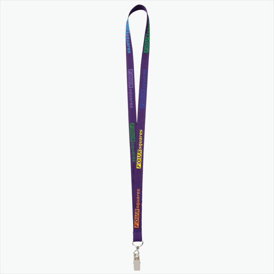 Plan Ahead & Save - 5/8 Economy Poly-Dye Full-Color Printed Lanyard w/Swivel Bulldog Clip