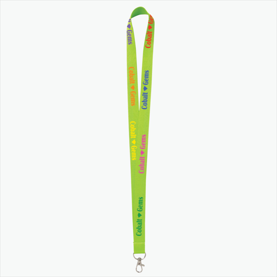 Plan Ahead & Save - 3/4 Economy Poly-Dye Full-Color Printed Lanyard w/Lobster Claw