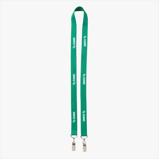 Plan Ahead & Save 3/4 Double-End Polyester Lanyard w/Double Swivel Bulldog Clip