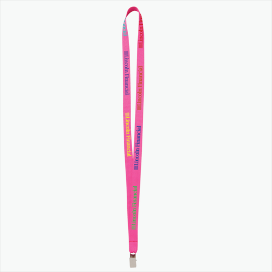 Plan Ahead & Save - 5/8 Economy Poly-Dye Full-Color Printed Lanyard w/Non-Swivel Bulldog Clip